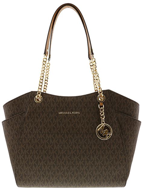 michael michael kors jet set chain large shoulder tote|Michael Kors bag with airplanes.